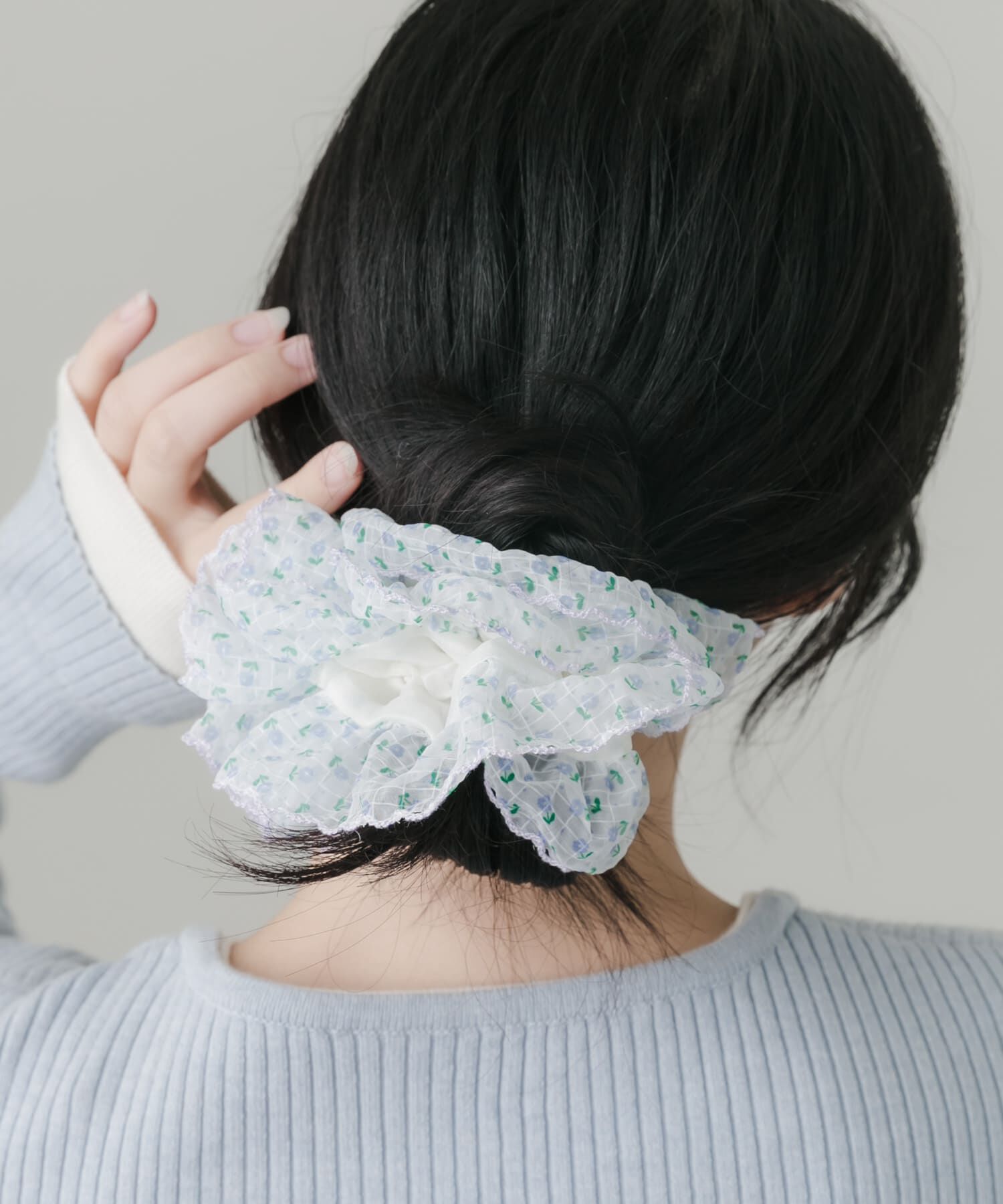 SMELLY「ミニフラワーシアーボリュームシュシュ」|ヘアゴム・シュシュ|