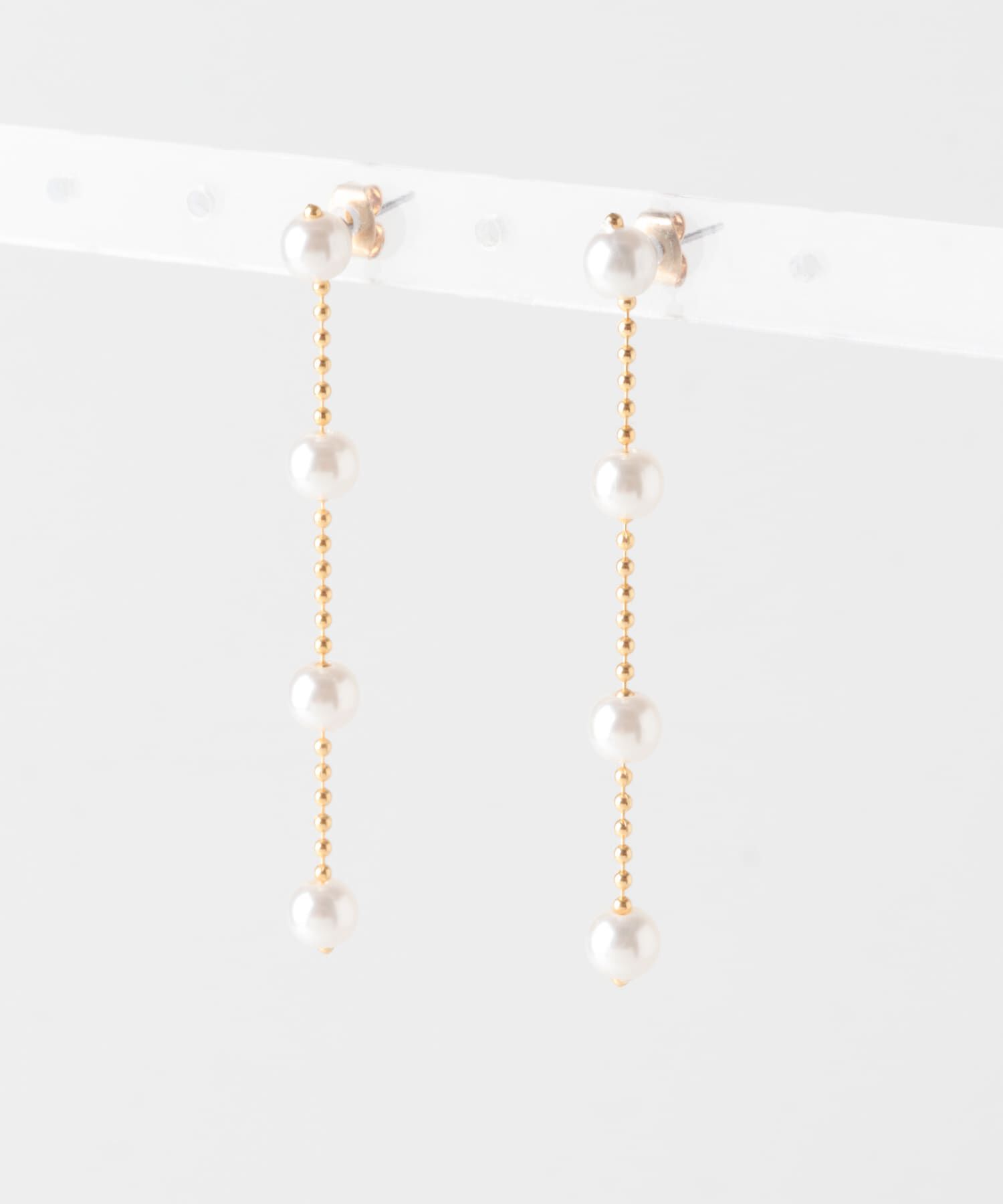 SMELLY「パールチェーンスウィングピアス」|ピアス|