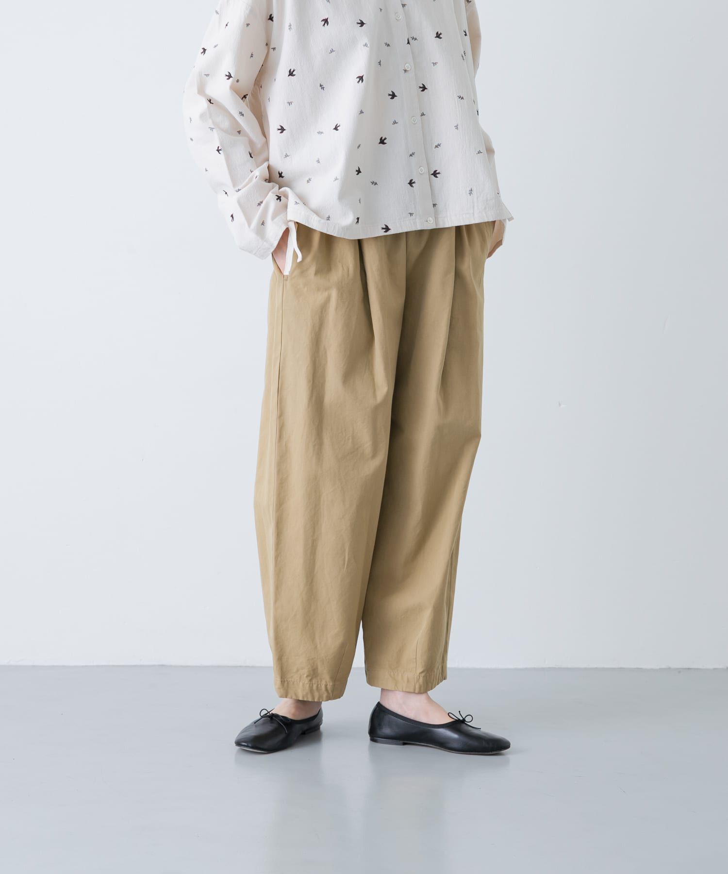 かぐれ「コットンクロップドパンツ」|その他|ベージュ