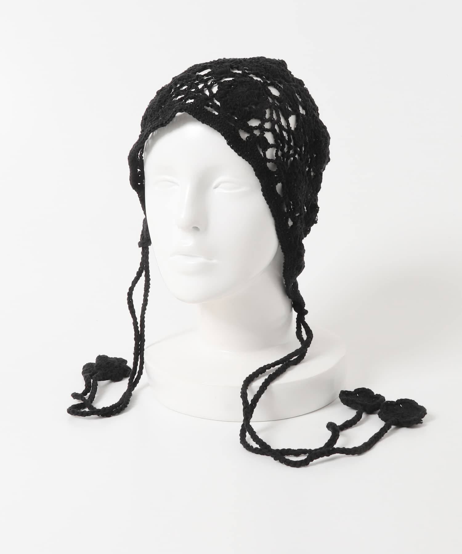 SMELLY「フラワーデザインボンネット」|ニット帽|