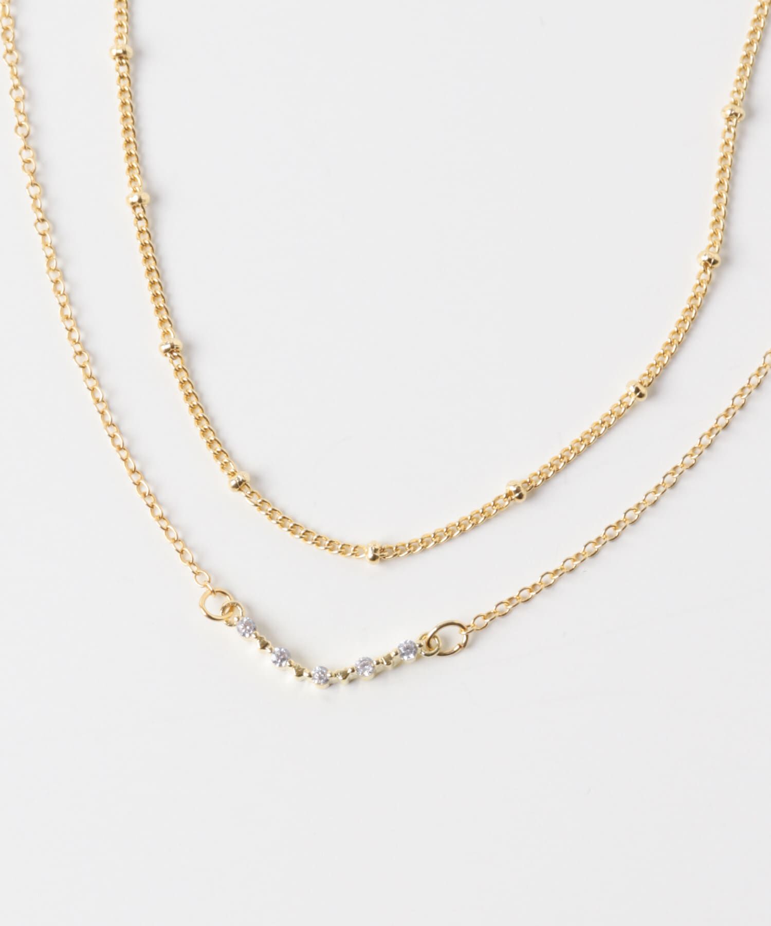 SMELLY「ビジュートップ2セットネックレス」|ネックレス|