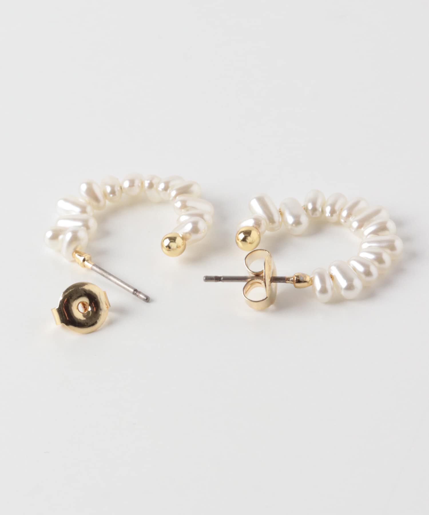 SMELLY「ツブツブパールフープピアス」|ピアス|