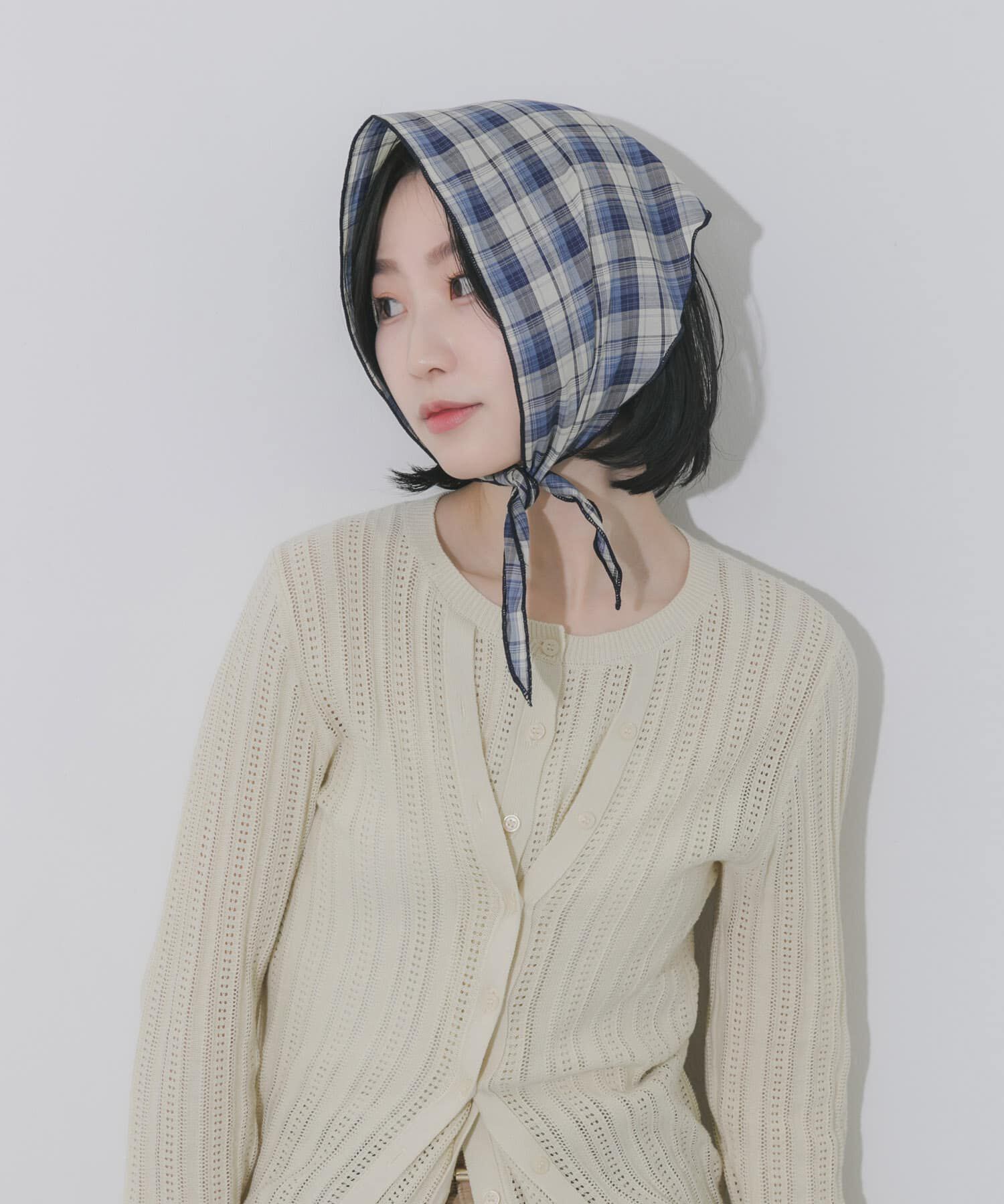 SMELLY「チェックサンカクスカーフ」|バンダナ・スカーフ|