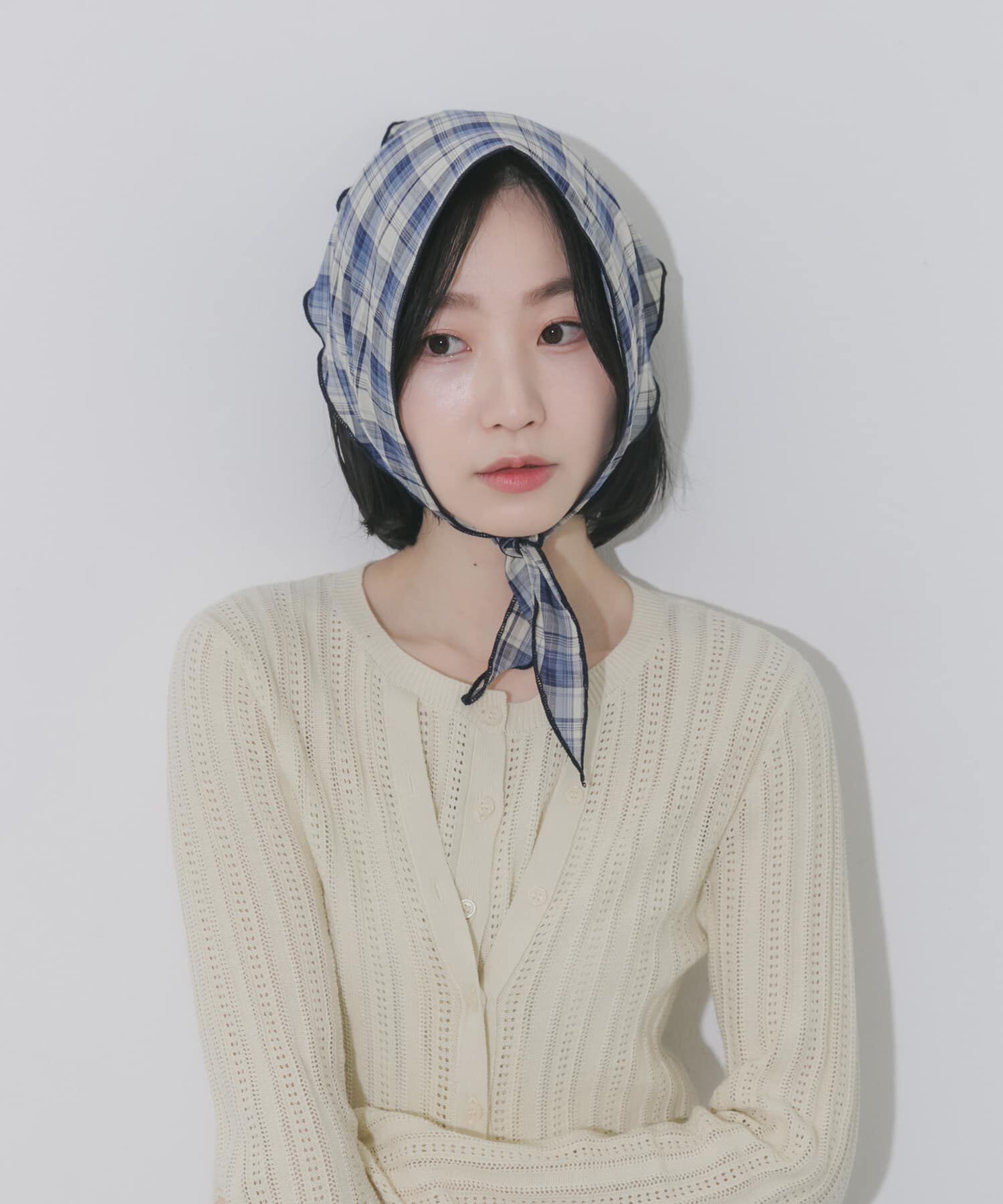 SMELLY「チェックサンカクスカーフ」|バンダナ・スカーフ|