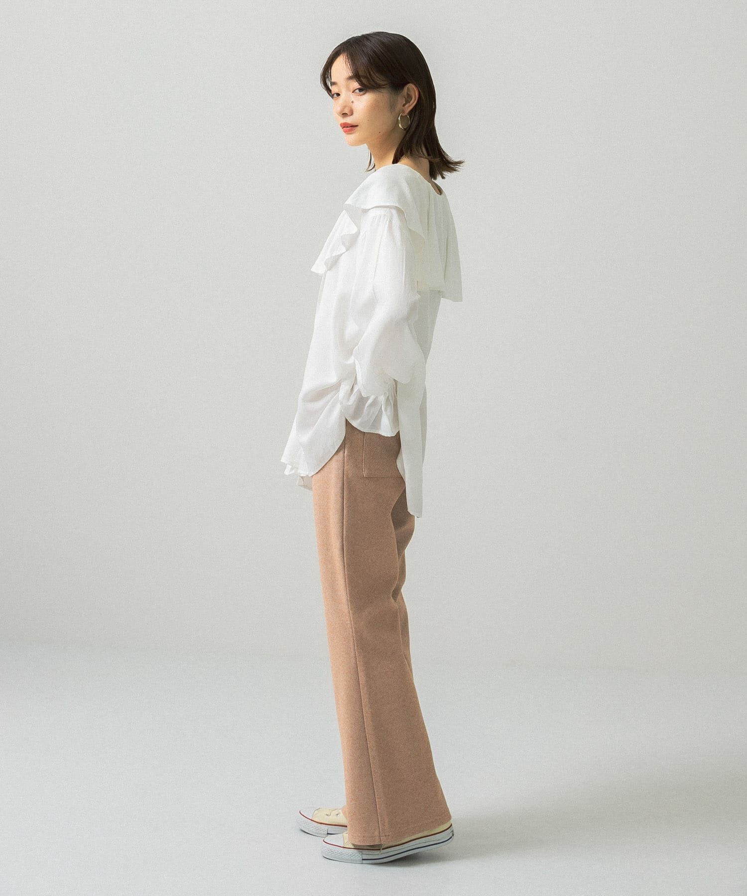  「ストレッチヘリンボンフレアーパンツ」|その他|