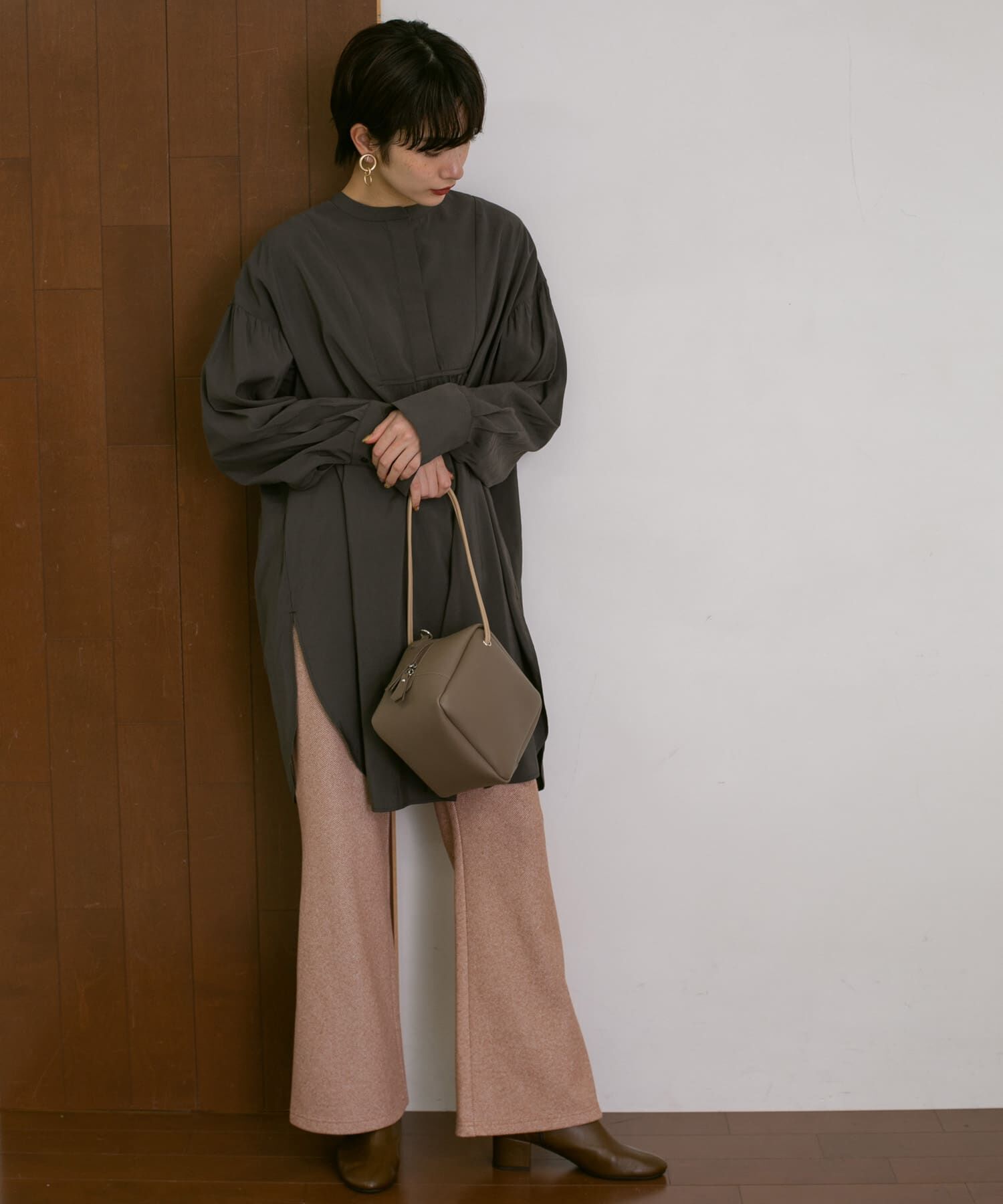  「ストレッチヘリンボンフレアーパンツ」|その他|