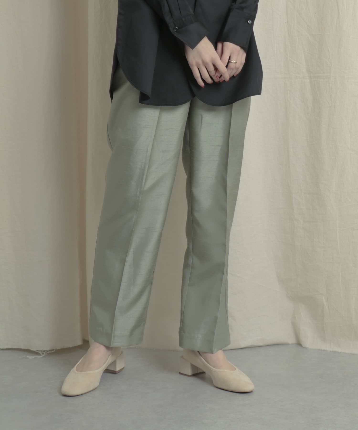 SENSE OF PLACE by URBAN RESEARCH「シャンタンテーパードパンツ」|その他|ライトカーキ