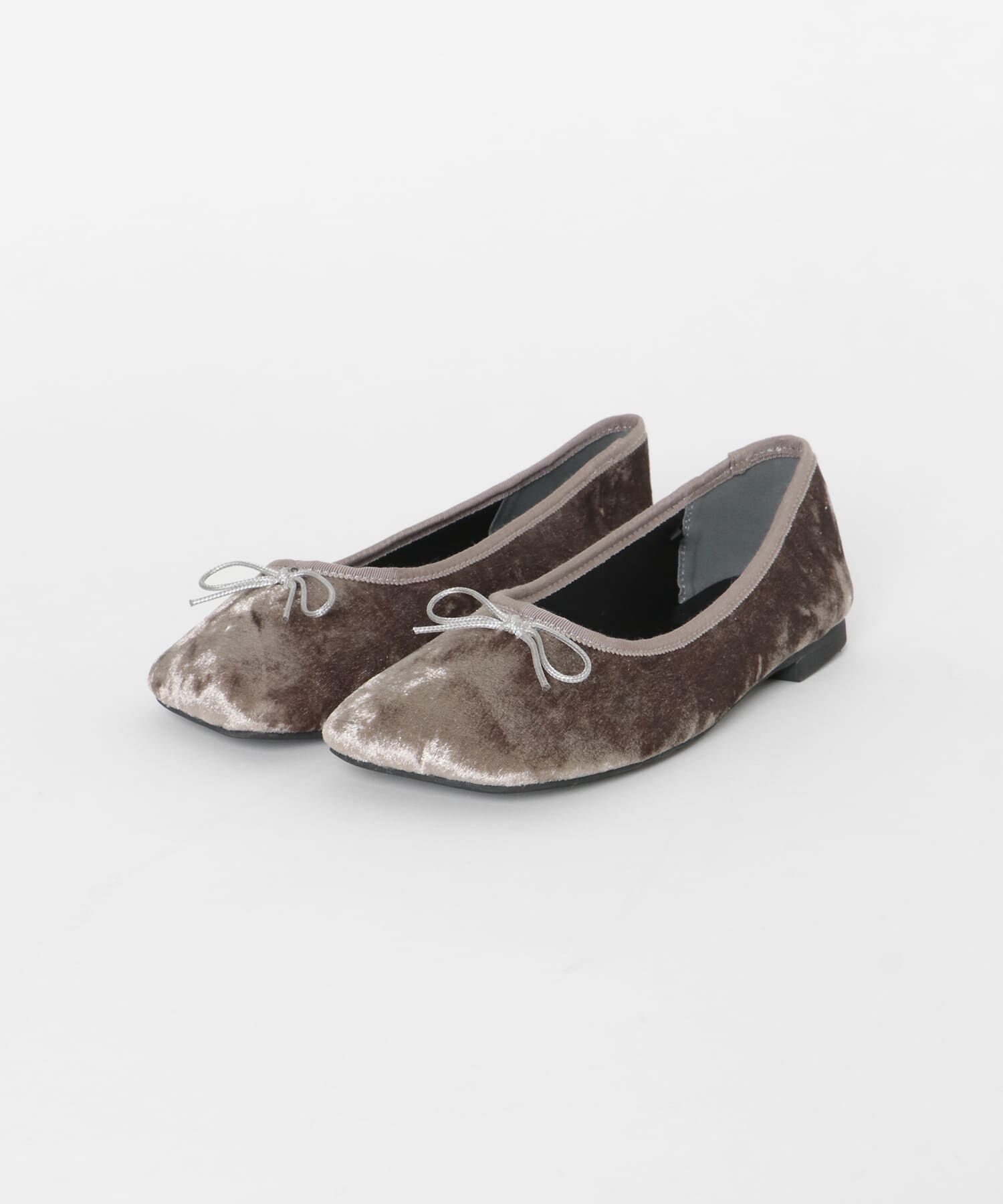 SENSE OF PLACE by URBAN RESEARCH「ベロアスクエアフラットシューズ」|バレエシューズ|