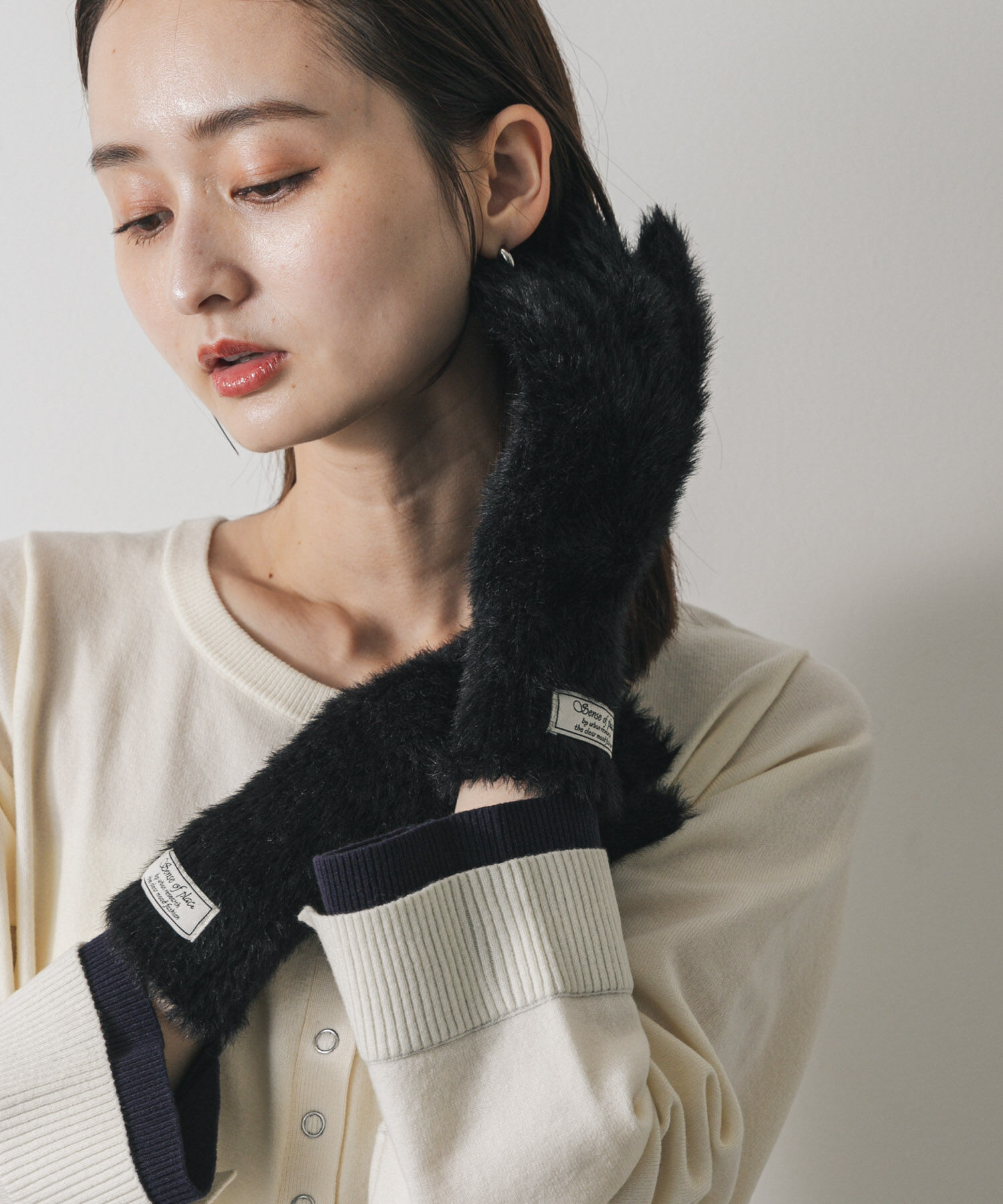 SENSE OF PLACE by URBAN RESEARCH「シャギーニットグローブ」|手袋|