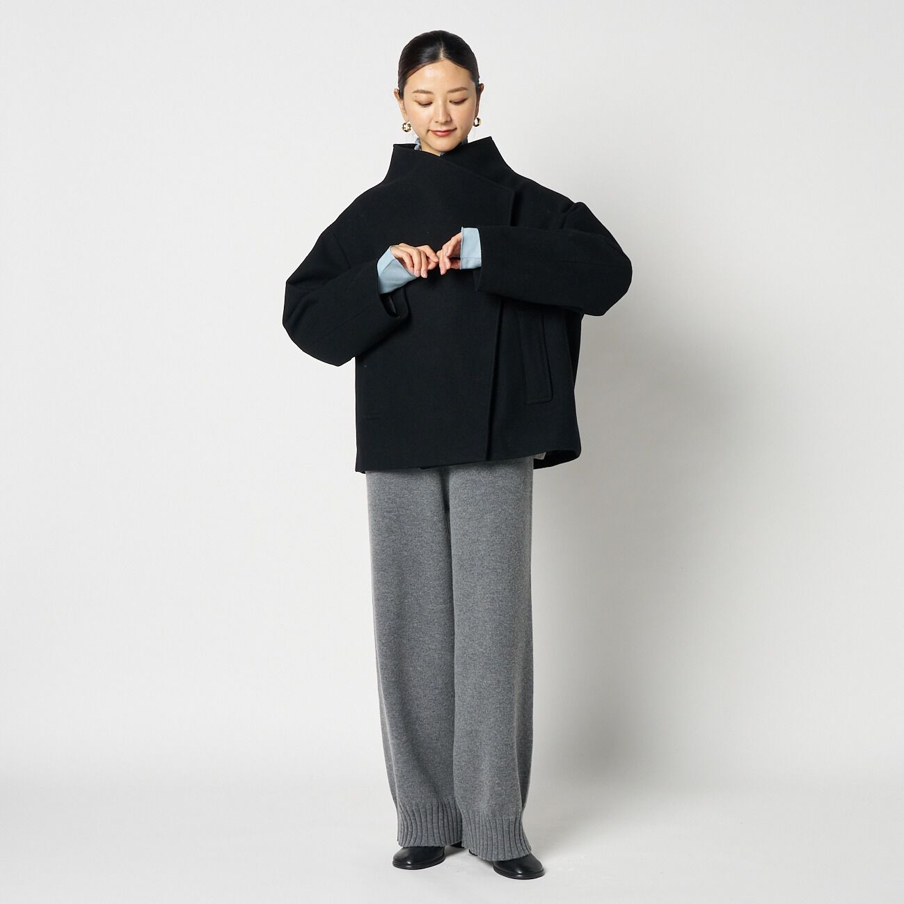 HELIOPOLE「HELIOPOLE WOOL STAND COLLAR BLOUSON」|ブルゾン・スタジャン|