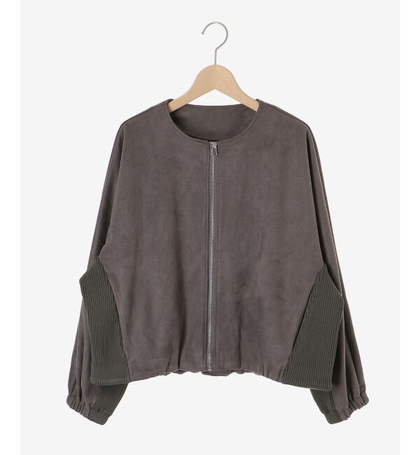  「異素材ボリュームスリーブブルゾン」|ブルゾン・スタジャン|
