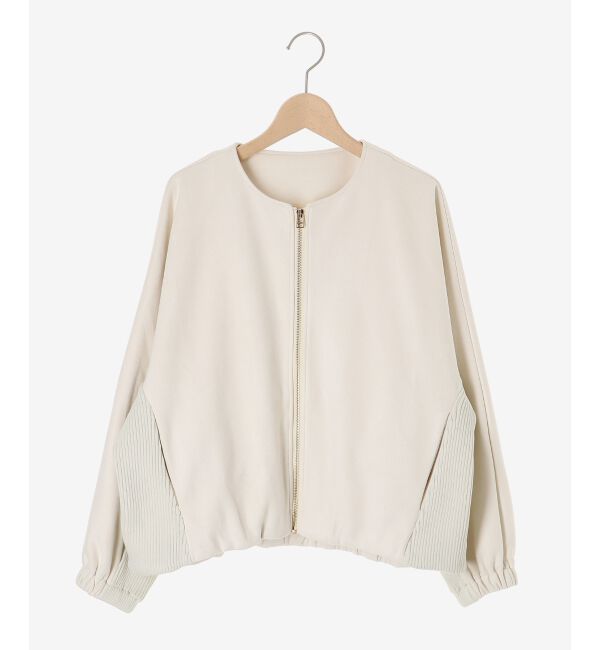  「異素材ボリュームスリーブブルゾン」|ブルゾン・スタジャン|