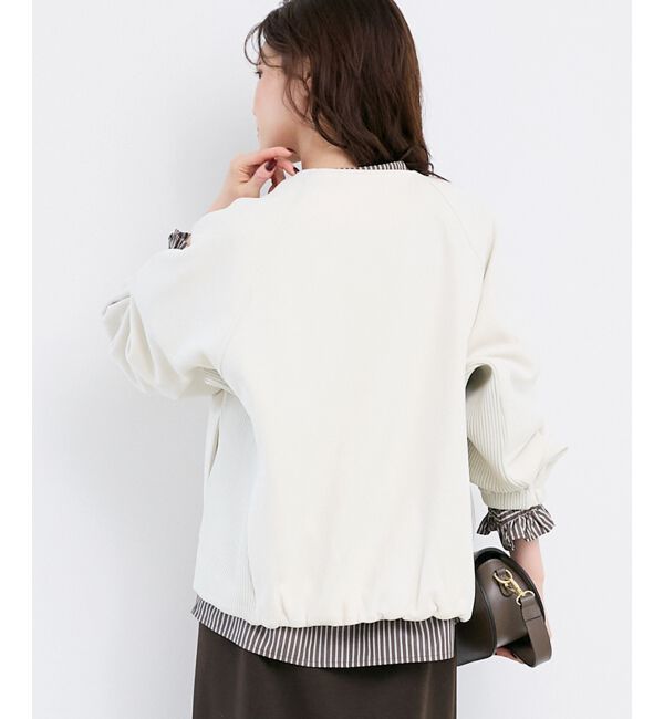  「異素材ボリュームスリーブブルゾン」|ブルゾン・スタジャン|