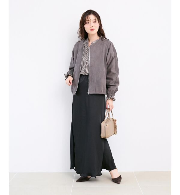  「異素材ボリュームスリーブブルゾン」|ブルゾン・スタジャン|