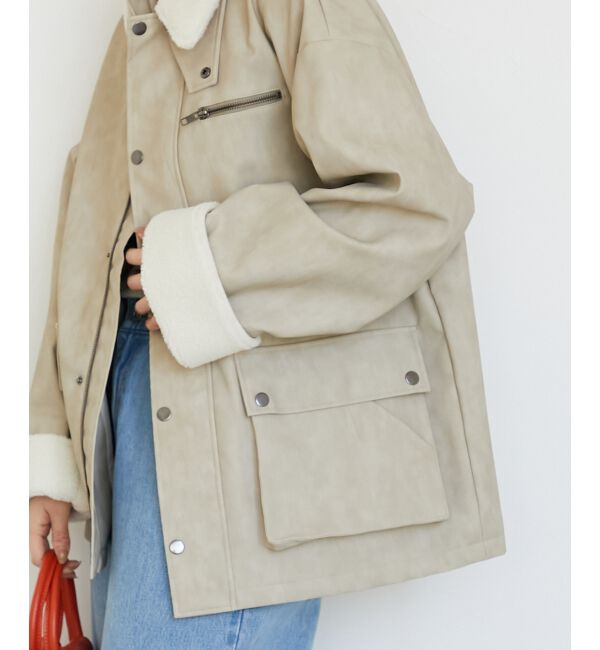  「《WEB限定アイテム》ヴィンテージライクボアカラーブルゾン」|ブルゾン・スタジャン|