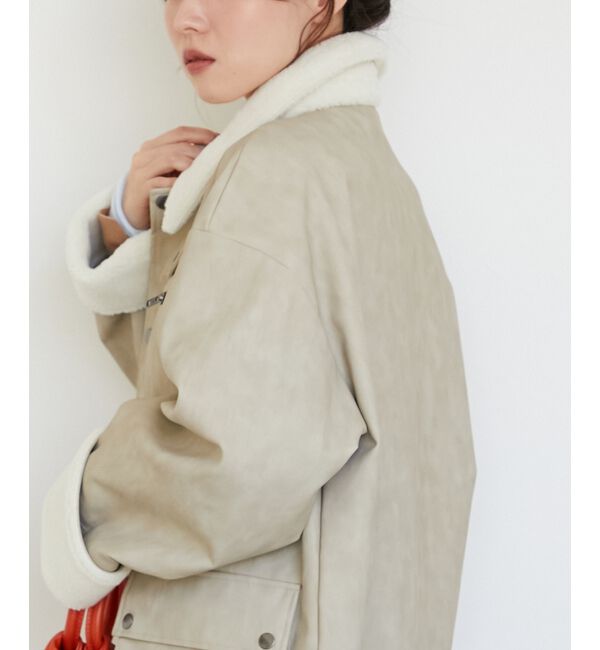  「《WEB限定アイテム》ヴィンテージライクボアカラーブルゾン」|ブルゾン・スタジャン|