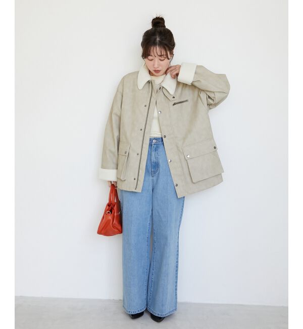  「《WEB限定アイテム》ヴィンテージライクボアカラーブルゾン」|ブルゾン・スタジャン|