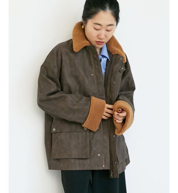  「《WEB限定アイテム》ヴィンテージライクボアカラーブルゾン」|ブルゾン・スタジャン|