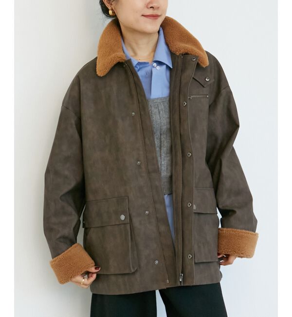  「《WEB限定アイテム》ヴィンテージライクボアカラーブルゾン」|ブルゾン・スタジャン|