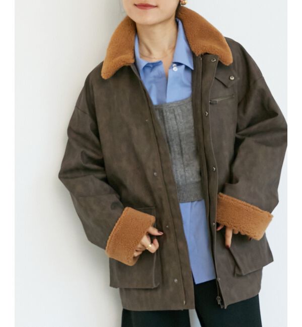  「《WEB限定アイテム》ヴィンテージライクボアカラーブルゾン」|ブルゾン・スタジャン|