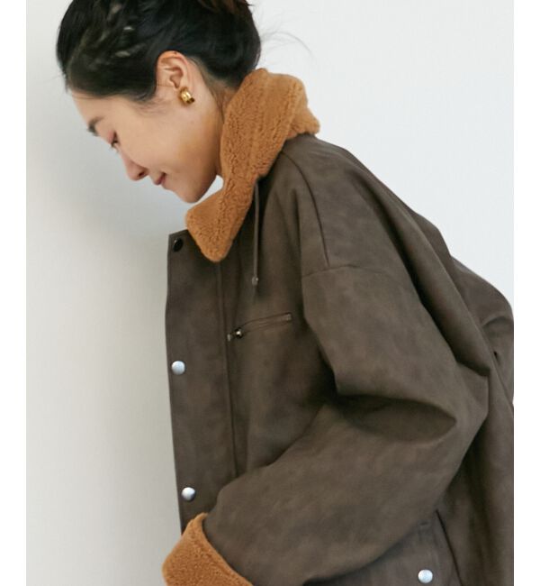  「《WEB限定アイテム》ヴィンテージライクボアカラーブルゾン」|ブルゾン・スタジャン|