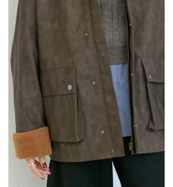  「《WEB限定アイテム》ヴィンテージライクボアカラーブルゾン」|ブルゾン・スタジャン|