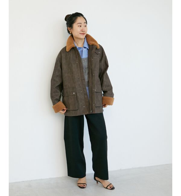  「《WEB限定アイテム》ヴィンテージライクボアカラーブルゾン」|ブルゾン・スタジャン|