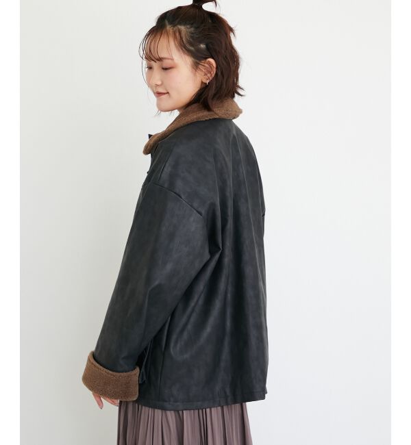  「《WEB限定アイテム》ヴィンテージライクボアカラーブルゾン」|ブルゾン・スタジャン|