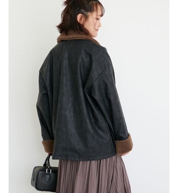  「《WEB限定アイテム》ヴィンテージライクボアカラーブルゾン」|ブルゾン・スタジャン|