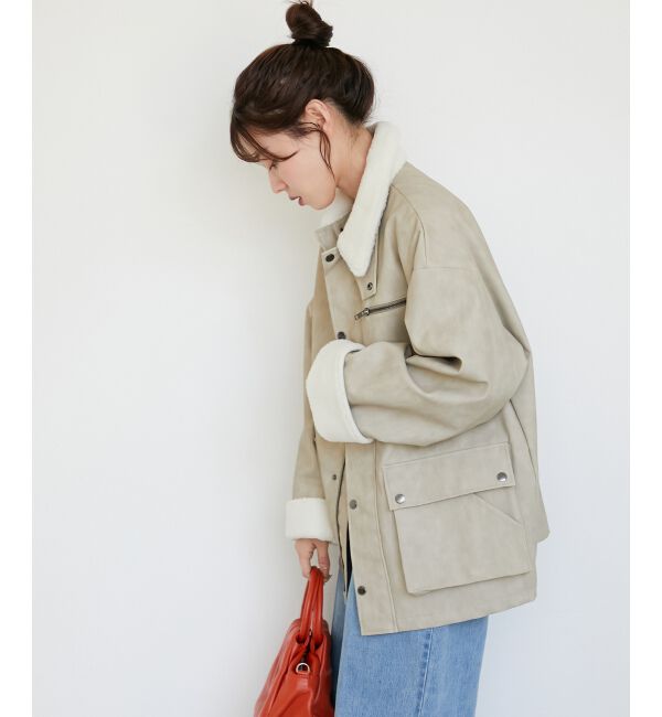  「《WEB限定アイテム》ヴィンテージライクボアカラーブルゾン」|ブルゾン・スタジャン|