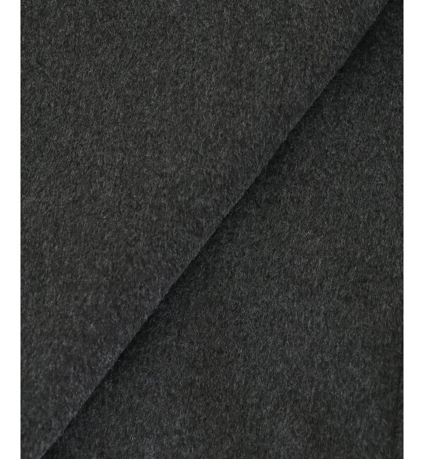  「ニットビーバーノーカラーミドルコート」|ノーカラーコート|