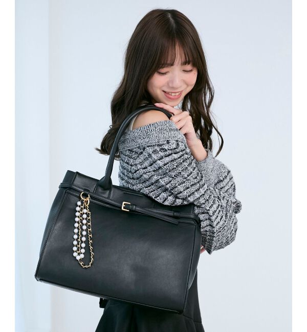  「パールチェーン2WAYトートバッグ」|トートバッグ|