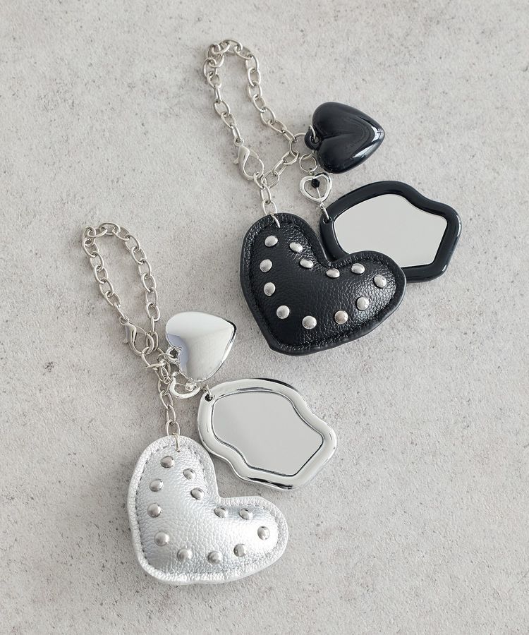 earth music&ecology「ハートモチーフミラー付きチャーム」|その他|