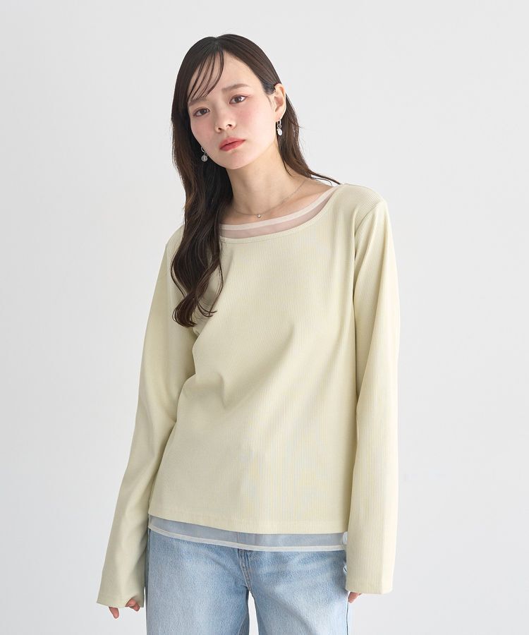 earth music&ecology「レイヤード風テレコプルオーバー」|Tシャツ・カットソー|