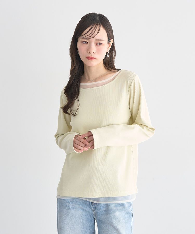 earth music&ecology「レイヤード風テレコプルオーバー」|Tシャツ・カットソー|