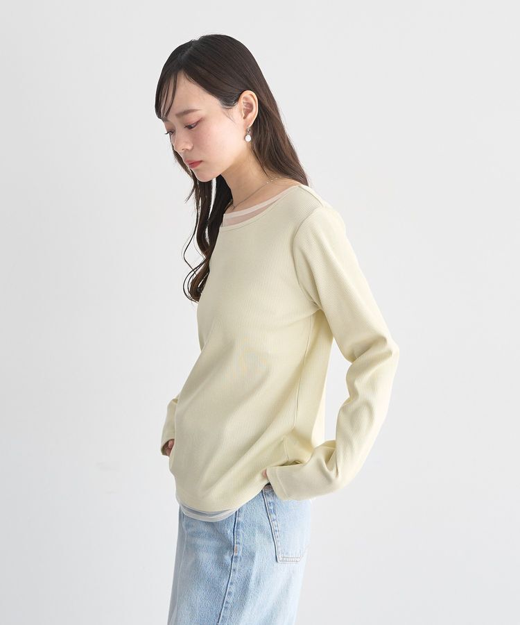 earth music&ecology「レイヤード風テレコプルオーバー」|Tシャツ・カットソー|