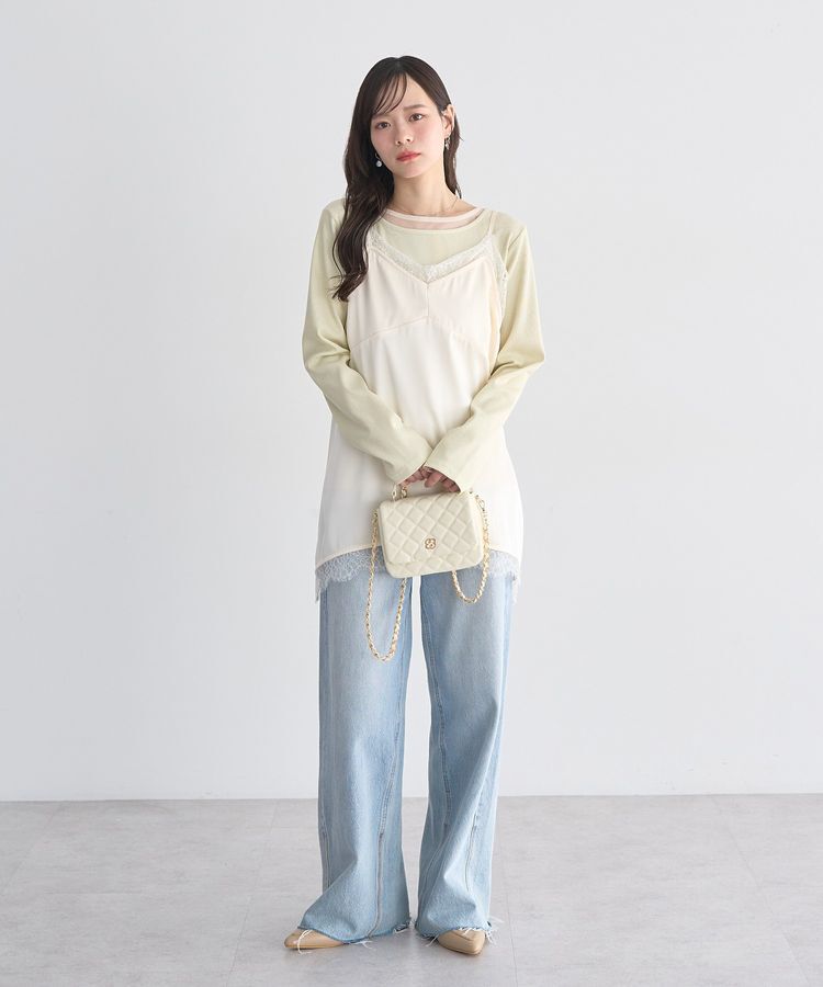 earth music&ecology「レイヤード風テレコプルオーバー」|Tシャツ・カットソー|