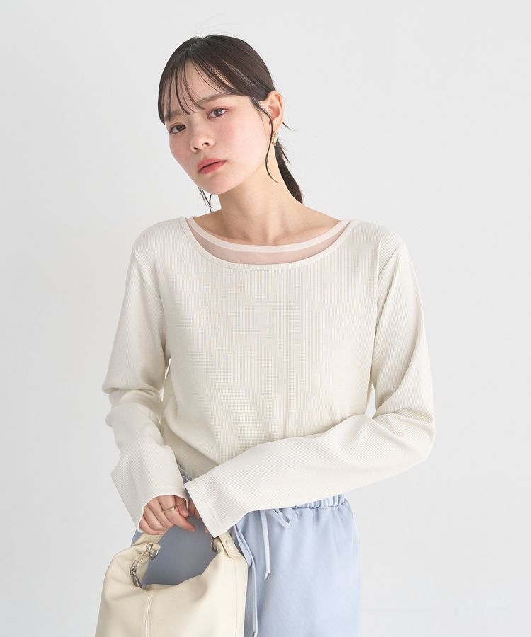 earth music&ecology「レイヤード風テレコプルオーバー」|Tシャツ・カットソー|