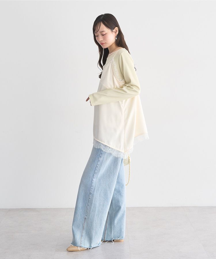 earth music&ecology「レイヤード風テレコプルオーバー」|Tシャツ・カットソー|