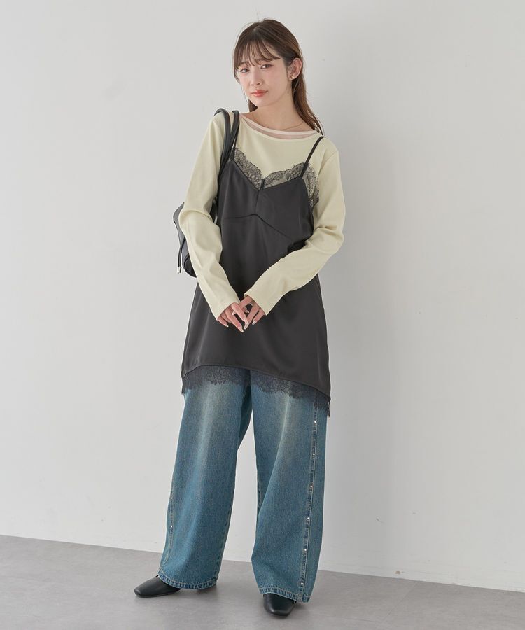 earth music&ecology「レイヤード風テレコプルオーバー」|Tシャツ・カットソー|