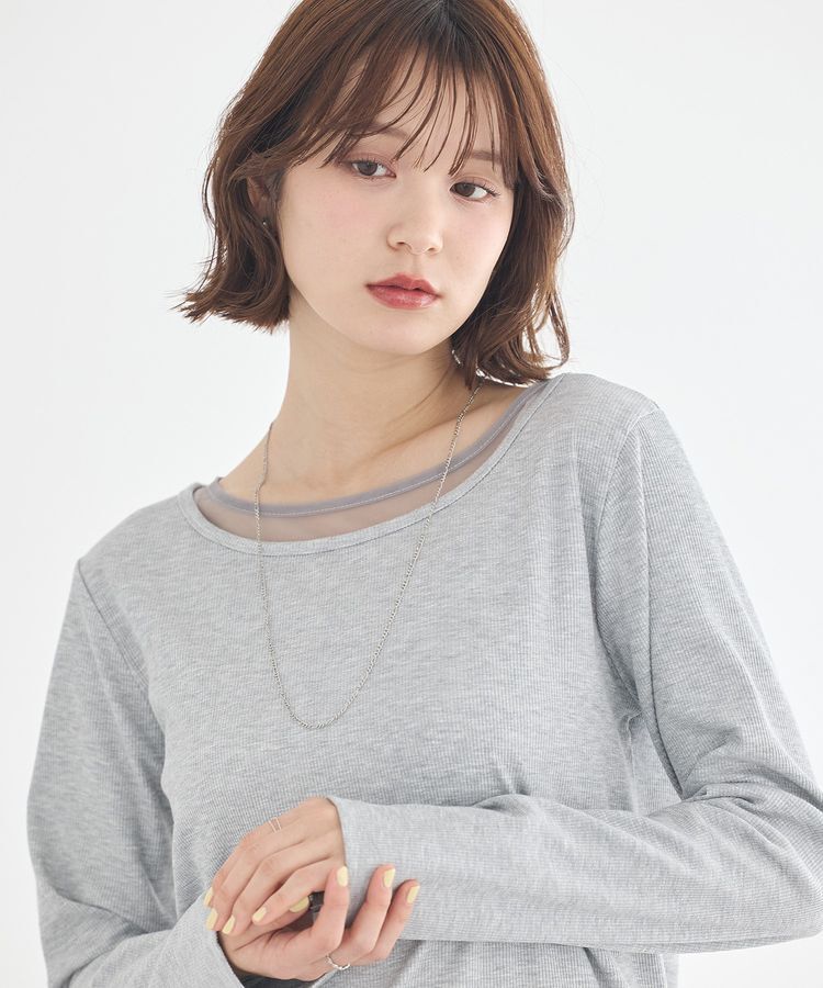 earth music&ecology「レイヤード風テレコプルオーバー」|Tシャツ・カットソー|