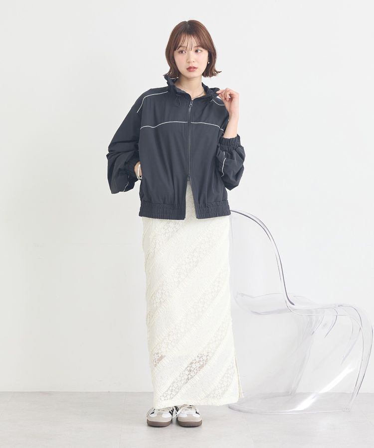 earth music&ecology「総レースナロースカート」|スカート|