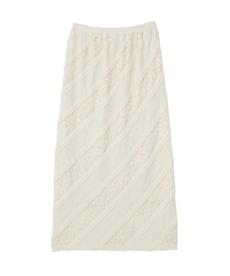 earth music&ecology「総レースナロースカート」|スカート|
