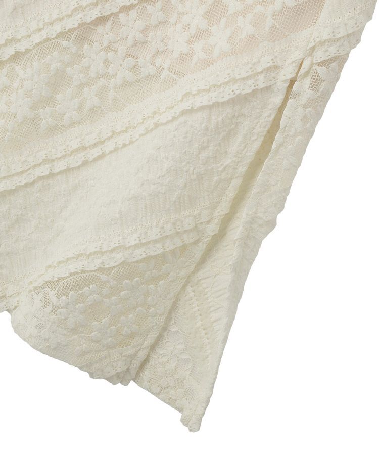 earth music&ecology「総レースナロースカート」|スカート|