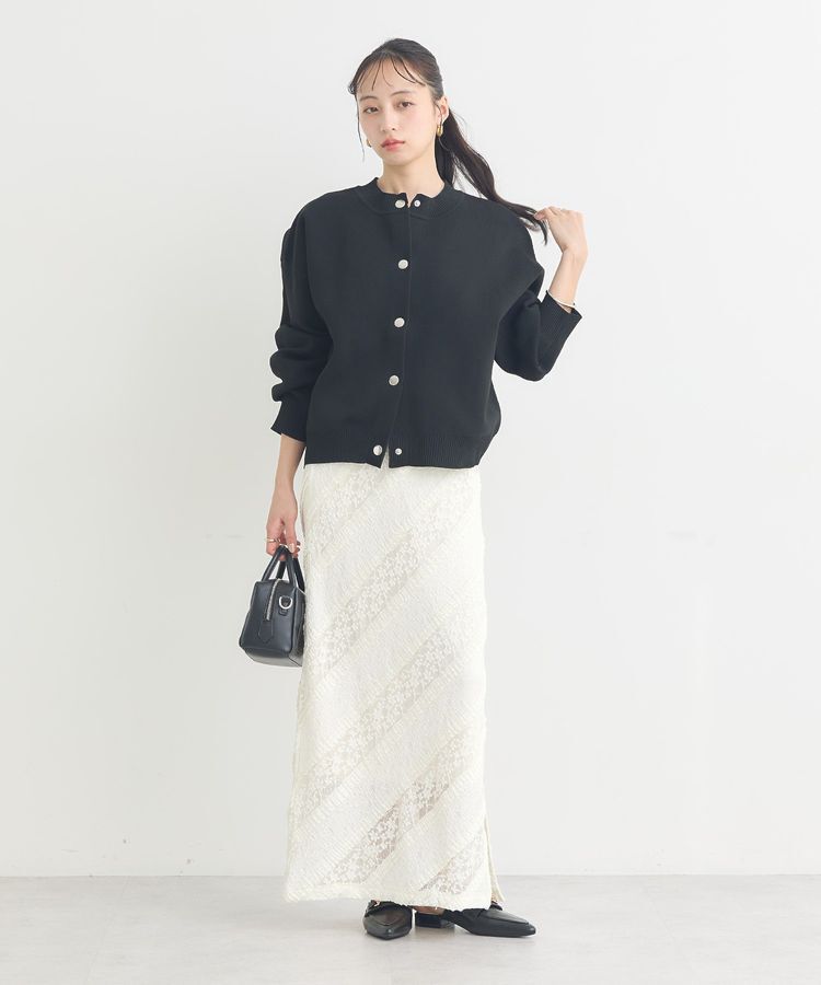 earth music&ecology「総レースナロースカート」|スカート|