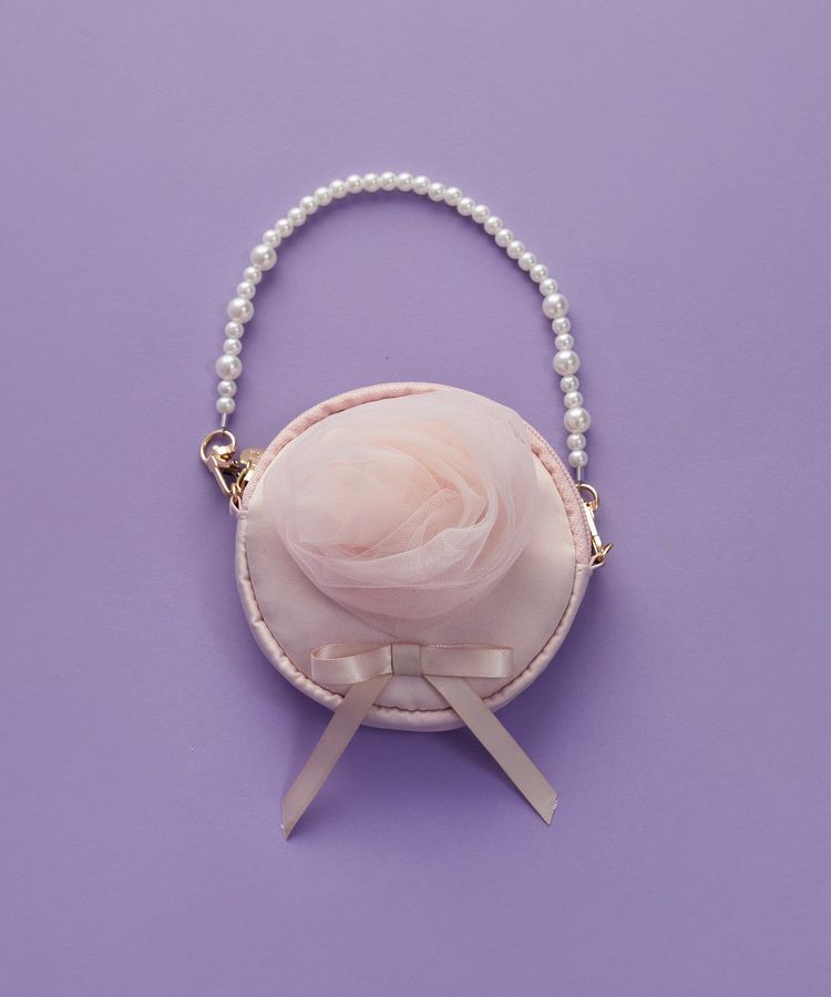 Maison de FLEUR「コットンキャンディラウンドポーチチャーム」|その他|ピンクベージュ