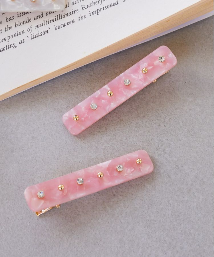 Maison de FLEUR「ビジューアセチピン2SET」|その他|ピンク