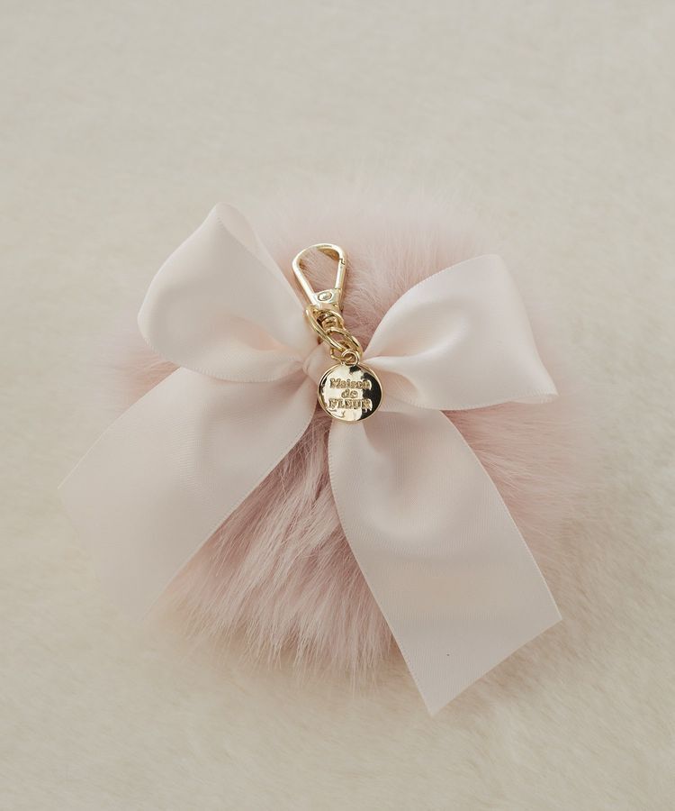 Maison de FLEUR「フェイクファーポンポンチャーム」|その他|ライトピンク