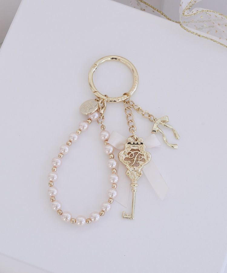 Maison de FLEUR「キーリボンパール2Wayチャーム」|その他|ライトピンク