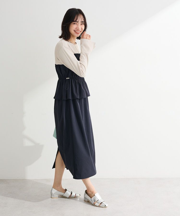 Green Parks「ペプラムドッキングワンピース」|ワンピース|
